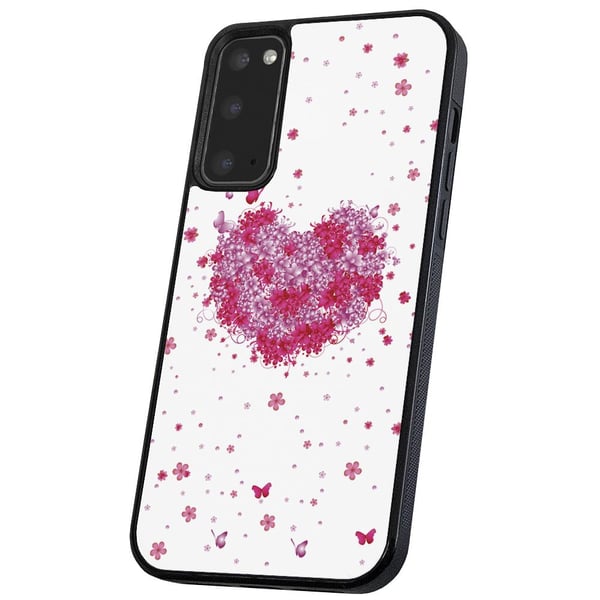 Samsung Galaxy S20 - Cover/Mobilcover Blomsterhjerte