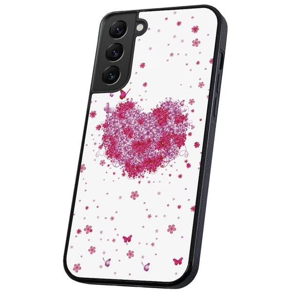 Samsung Galaxy S21 - Cover/Mobilcover Blomsterhjerte