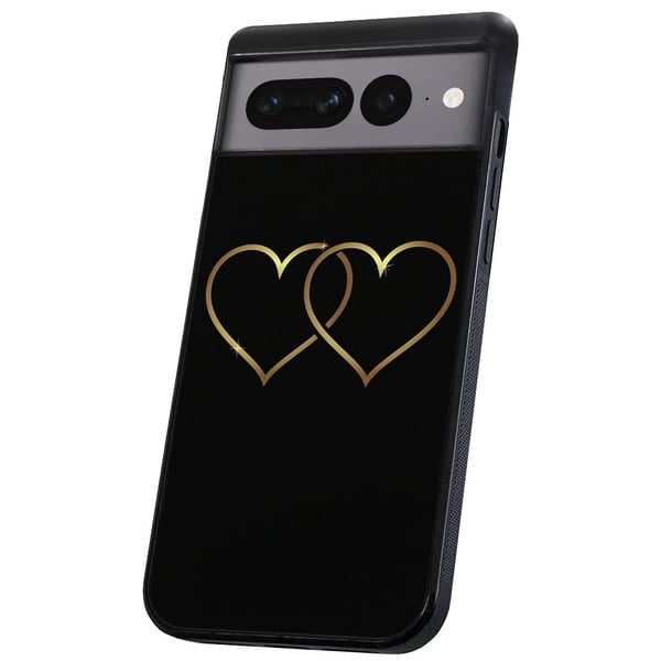 Google Pixel 7 Pro - Cover/Mobilcover Double Hearts