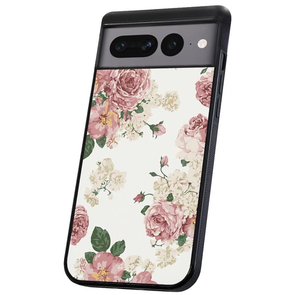 Google Pixel 7 Pro - Cover/Mobilcover Retro Blomster