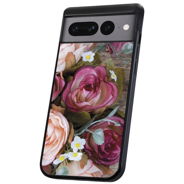 Google Pixel 7 Pro - Cover/Mobilcover Blomster