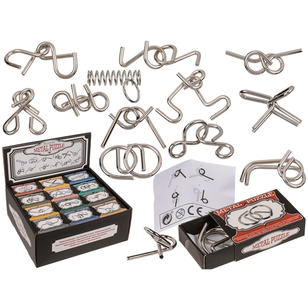 Metallpuslespill - Puslespill - Tankelek / Hjerneøvelse - 6-Pack