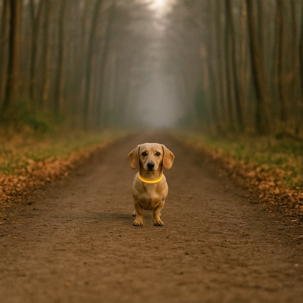 LED Hundehalsbånd Oppladbart / Refleks & Halsbånd til Hund - XS - Orange