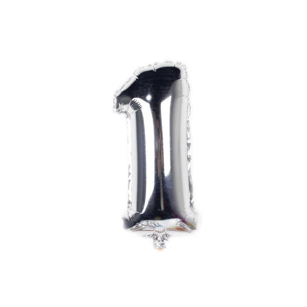 Tallballong / Metallisk Ballong 34 cm - Sølv - 1