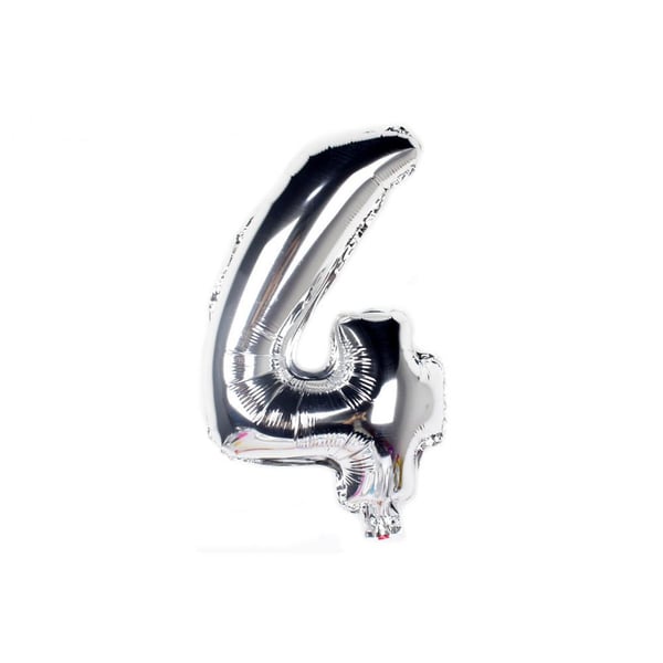 Tallballong / Metallisk Ballong 34 cm - Sølv - 4