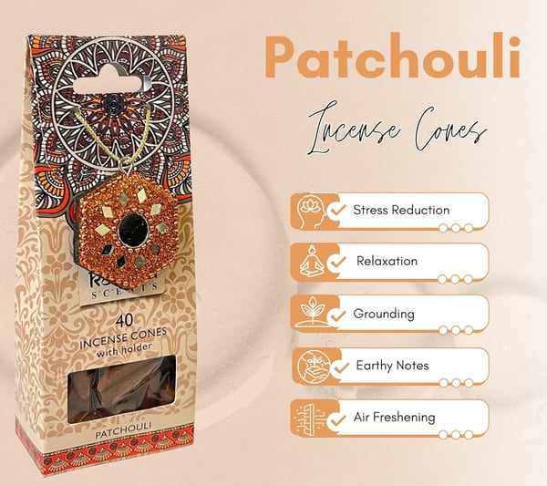 Suitsukekartiot pidikkeellä – 40-kpl - Patchouli