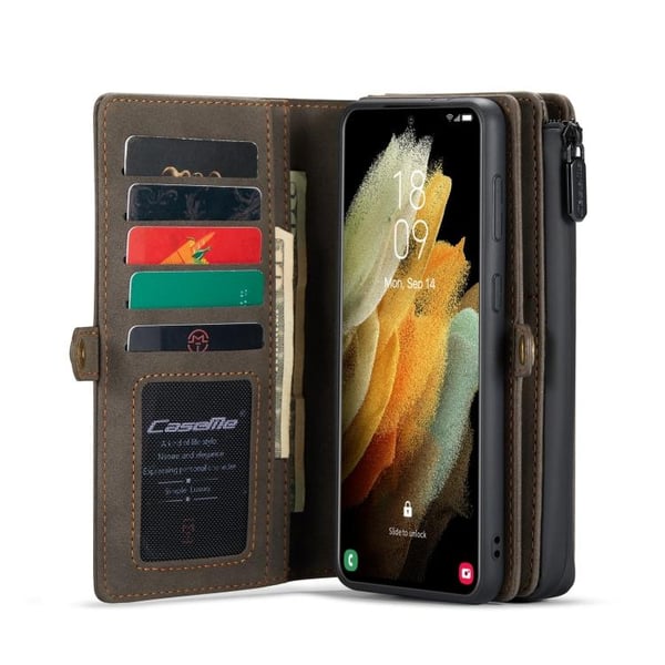 Samsung Galaxy S21 Plus Lommebokveske - Brun