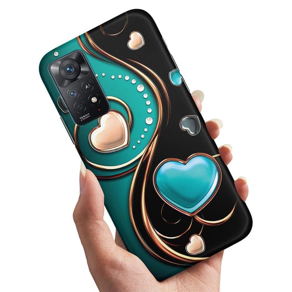 Cover / Mobilcover til Xiaomi Redmi Note 11 - Hjerter