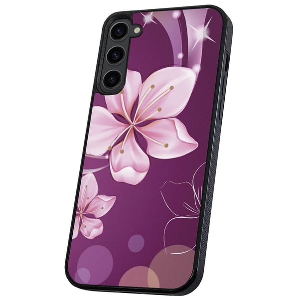 Samsung Galaxy S23 Plus - Cover/Mobilcover Hvid Blomst