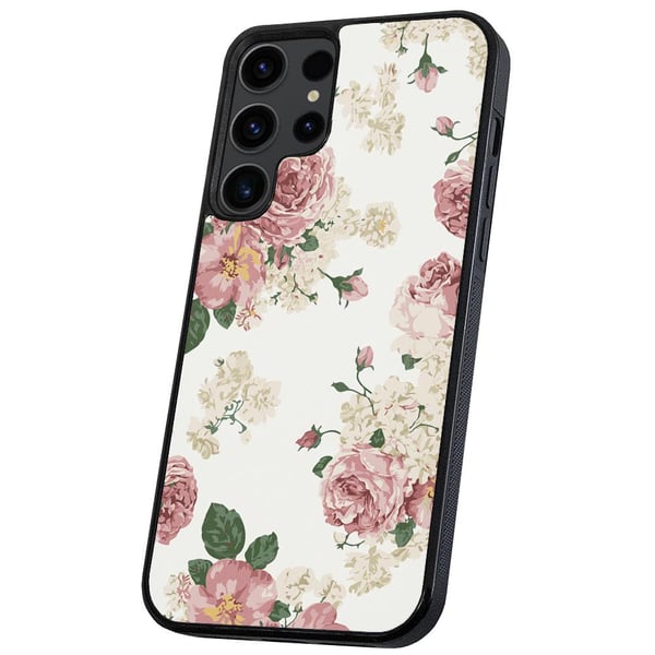 Samsung Galaxy S23 Ultra - Deksel/Mobildeksel Retro Blomster