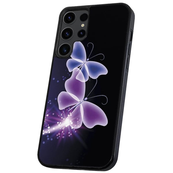 Samsung Galaxy S23 Ultra - Deksel/Mobildeksel Lilla Sommerfugler