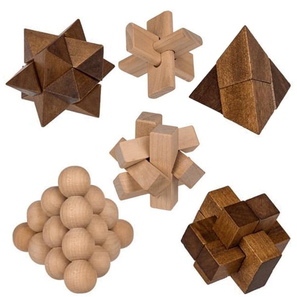 Træpuslespil - Puslespil - Tankespil / Hjerneøvelse - 2-Pack Træpuslespil - Puslespil - Tankespil / Hjerneøvelse - 2-Pack