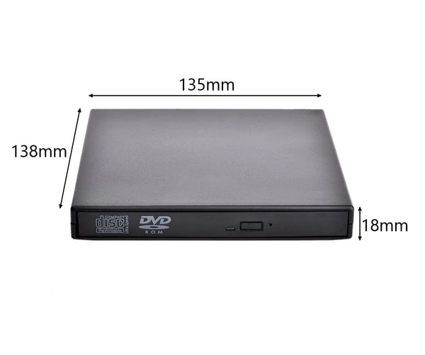 Ekstern DVD/CD-Brænder USB 2.0 Slim til Computer