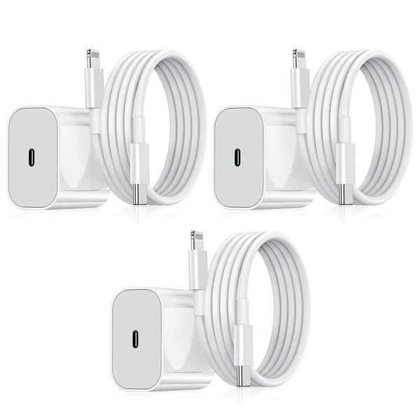 Lader til iPhone - Hurtiglader - Adapter + Kabel 20W USB-C Lader til iPhone - Hurtiglader - Adapter + Kabel 20W USB-C