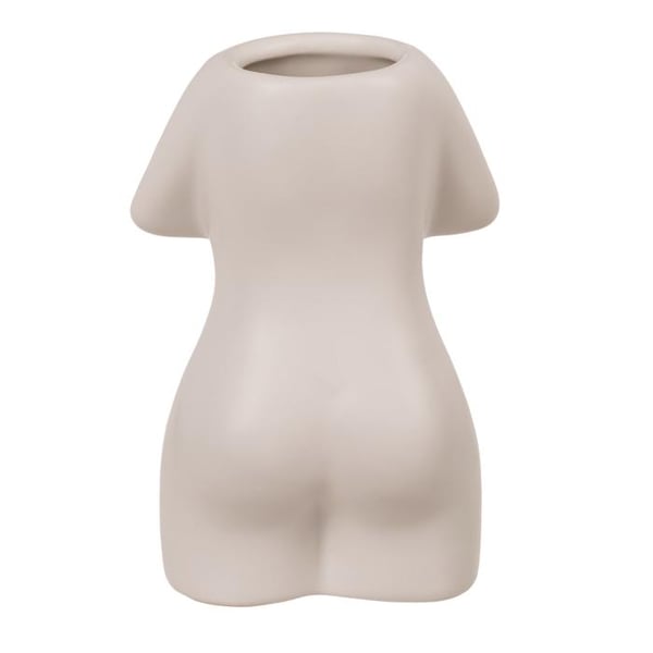 Vase / Keramikvase - Kvindekrop - Beige
