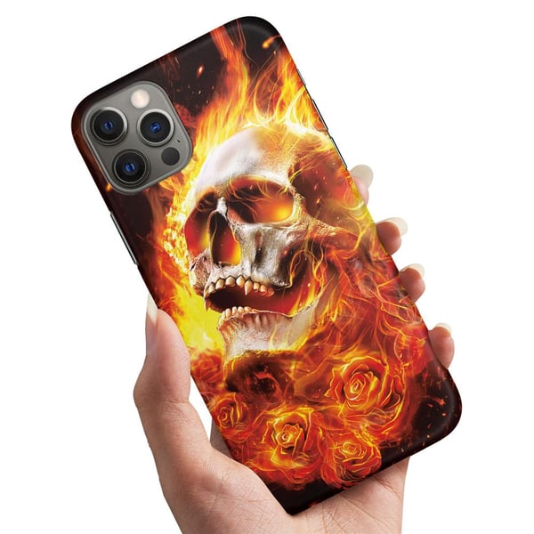 Cover / Mobilcover til iPhone 11 - Burning Skull