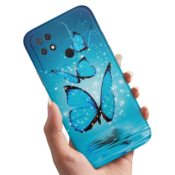Cover / Mobilcover til Xiaomi Redmi 10C - Glitrende Sommerfugle