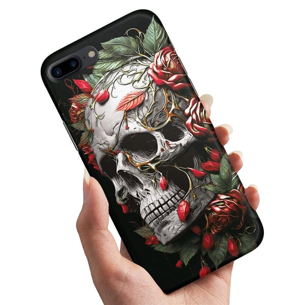 Cover / Mobilcover til iPhone 7 / 8 Plus - Skull Roses