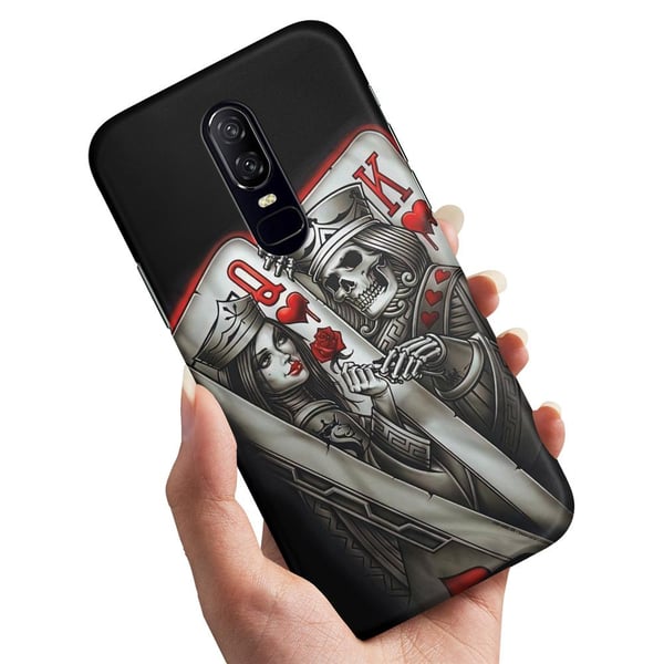 Deksel / Mobildeksel til OnePlus 7 - King Queen Kortstokk