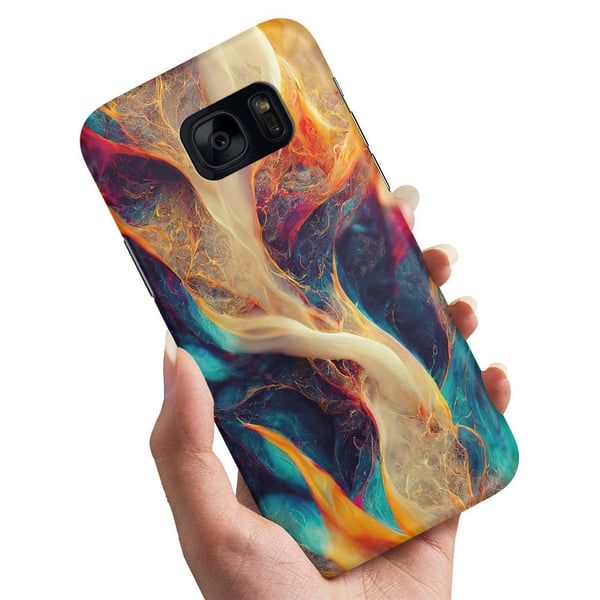 Cover / Mobilcover til Samsung Galaxy S7 - Abstrakt Mønster