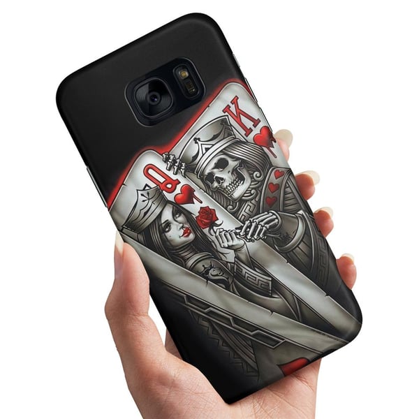 Deksel / Mobildeksel til Samsung Galaxy S7 Edge - King Queen Kortstokk
