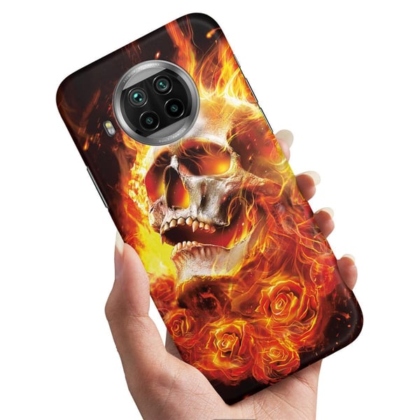 Cover / Mobilcover til Xiaomi Mi 10T Lite - Burning Skull