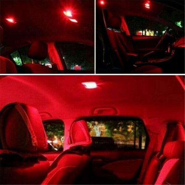 10-Pak - T10 W5W LED-pærer - Bil LED-lys - Red