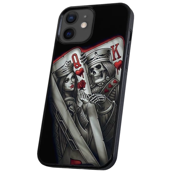 iPhone 12/12 Pro - Deksel/Mobildeksel King Queen Kortstokk