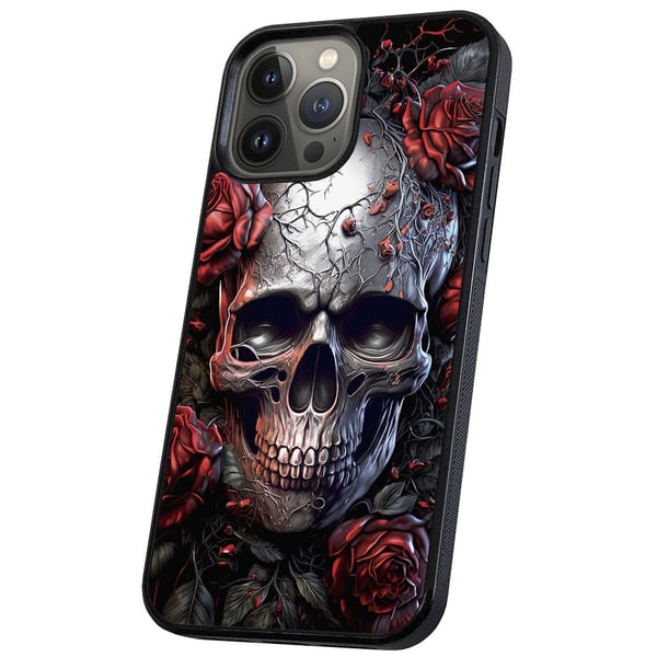 iPhone 14 Pro Max - Cover/Mobilcover Skull Roses