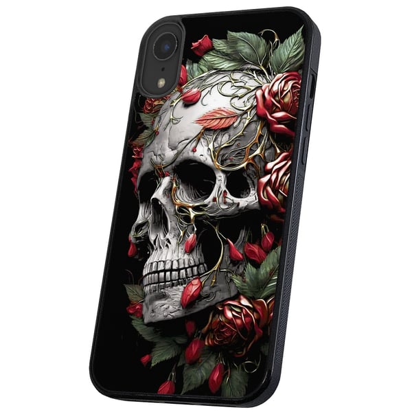 iPhone XR - Deksel/Mobildeksel Skull Roses