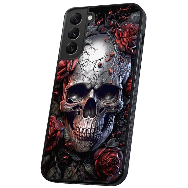 Samsung Galaxy S21 - Deksel/Mobildeksel Skull Roses
