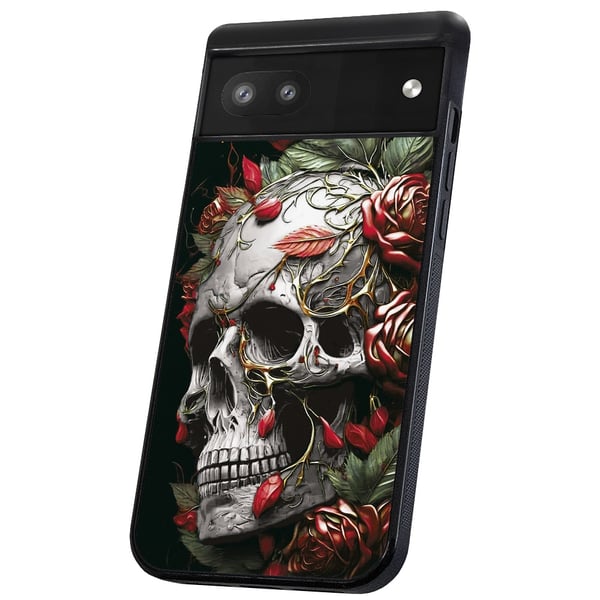 Google Pixel 6 - Cover/Mobilcover Skull Roses