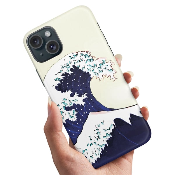 Cover / Mobilcover til iPhone 15 - Flodbølge
