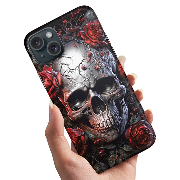 Kuoret / Suojakuoret iPhone 15 - Skull Roses