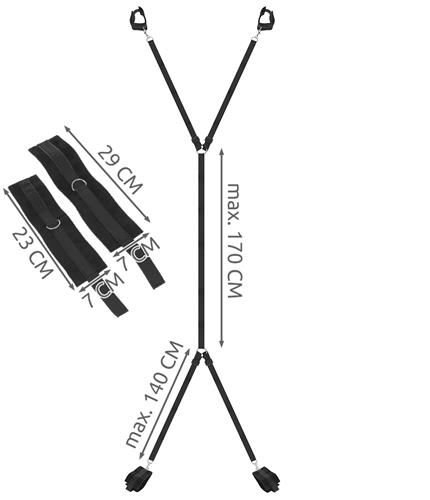 Hånd & Fodmanchetter til Seng - BDSM Bondage