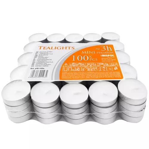 Varmelys / Lys 3 timer - 100 stk