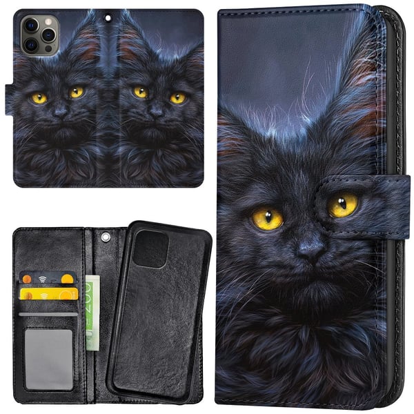 iPhone 14 Pro - Mobilcover/Etui Cover Sort Kat