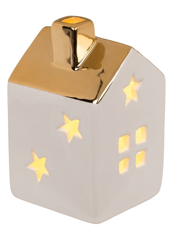 Keramikhuse med LED – Juledekoration