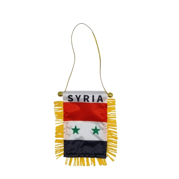 Syria hengende flagg bil bakspeil med sugekopp