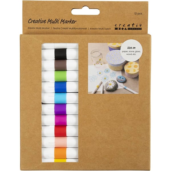 Tuschpennor - Kreativ Multi Marker - 12 st
