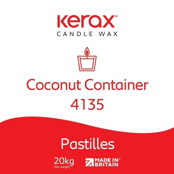 Kokosvax till Ljusglas - 10 kg - Keravax 4135 - Pastiller