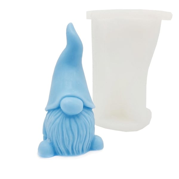 Silikonform Ljusformar - Tomtenisse - H: 10 cm