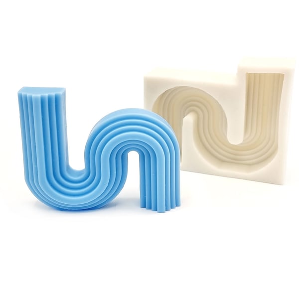 Silikonform Ljusformar - S Form - H: 8 cm