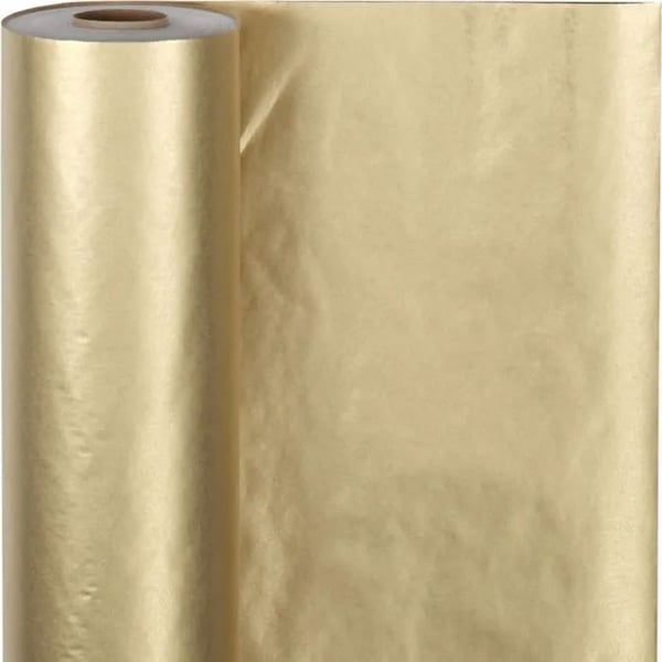 Presentpapper Guld - 100 meter - Bredd: 50 cm