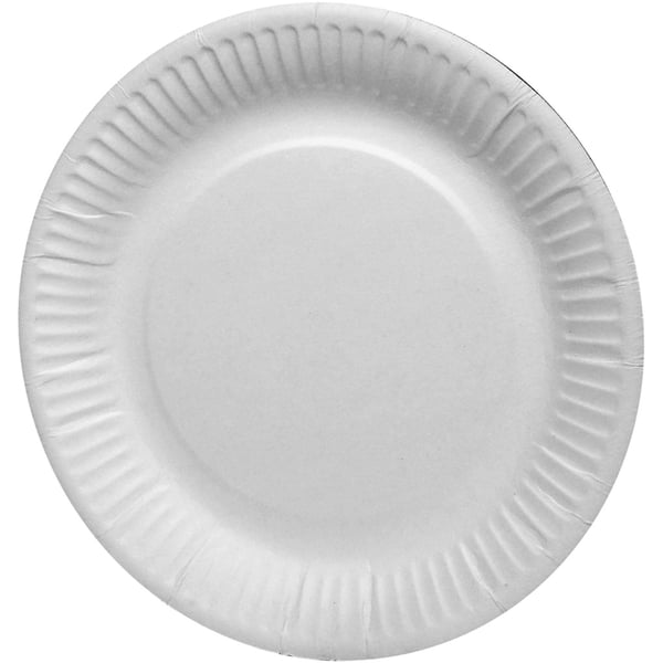 Vita papptallrikar - dia. 15 cm - 100 st