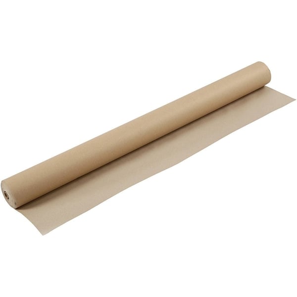 Karduspapper på rulle - B: 96 cm x 30 meter - 130 g - Brun