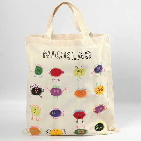 Tygpåse - Textilkasse Bomull - 38x42 cm - Ljusnatur 5 st