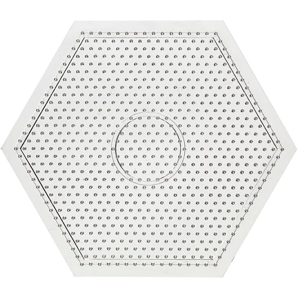Pärlplatta - 15x15 cm - Stor sexkantig - 10 st