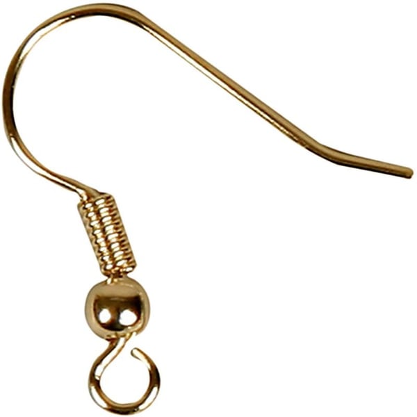 Fransk öronkrok - L: 18 mm - Förgylld - 100 st