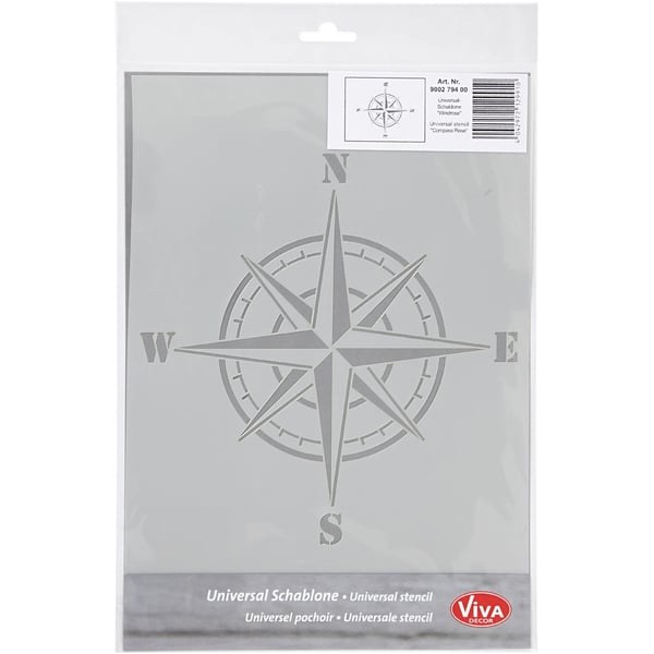 Schablon Viva Decor - Kompass - A4